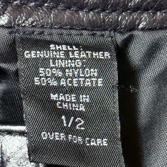 Express Genuine Leather Pants Size 1/2 - Picture 7 of 9